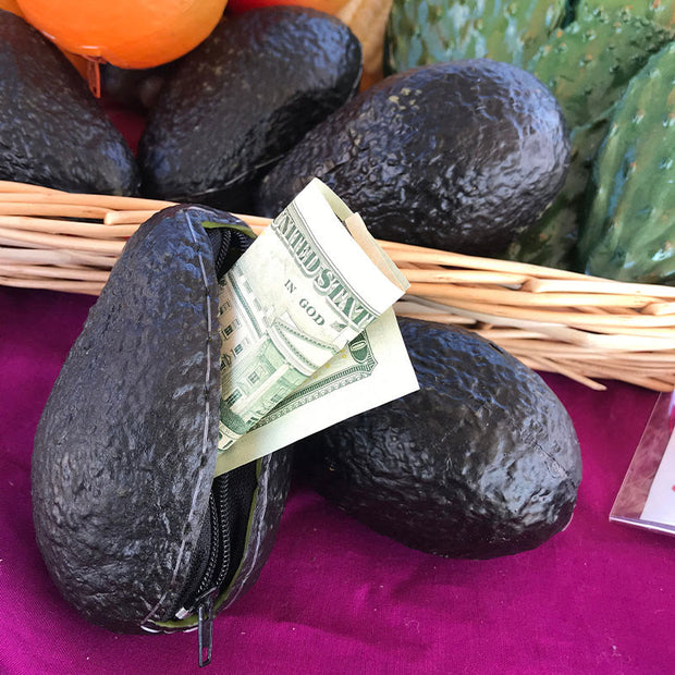 Creative Storage Bag Vivid Cartoon Avocado Shape Fruit Wallet