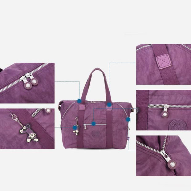 Large Capacity Nylon Handbag for Women Lightweight Carry All Shoulder Purse