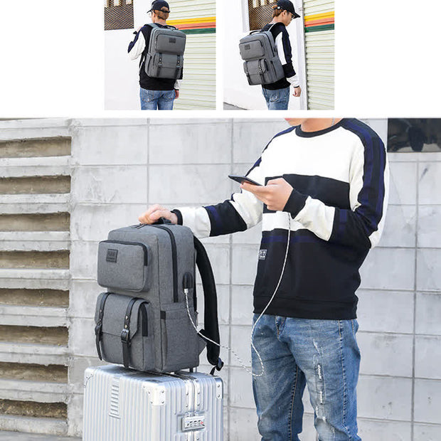 Travel Laptop Backpack with USB Charging Port for Women Men