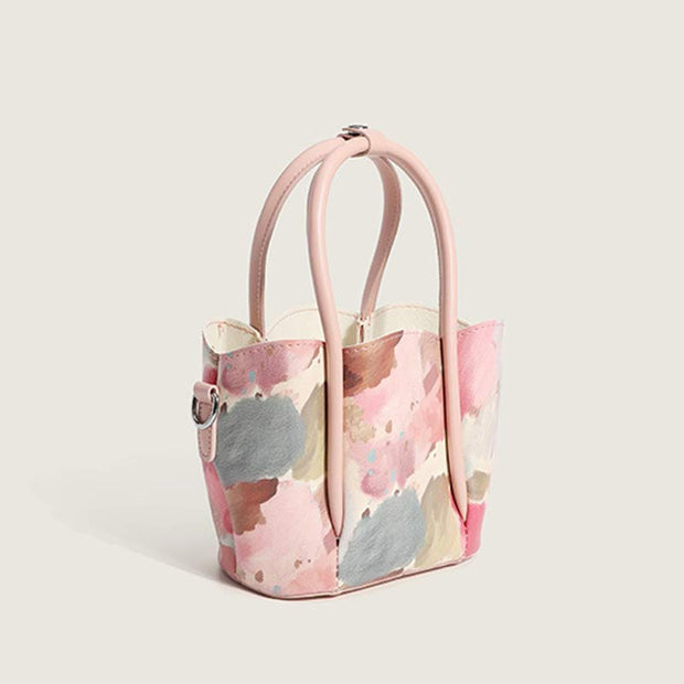 Floral Printed Women Handbag Top Handle Satchels Small Fashion Crossbody Bag