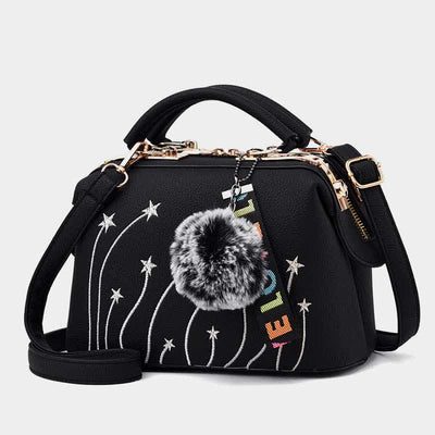 Embroidery Star Crossbody Shoulder Bag Handbags Satchel Purses for Women
