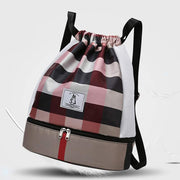 Waterproof Drawstring Backpack Sport Sack Mini Travel Daypack with Shoe Compartment