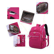 Solid Color Multi-pocket Travel Backpack