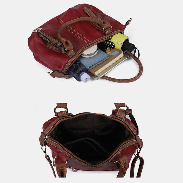 Leather Hobo Handbag for Women Big Capacity Tote Satchel Shoulder Bag