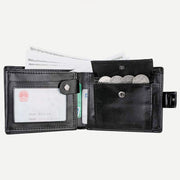 Leather Wallet for Men Extra Capacity Bifold Wallet with 3 ID Windows