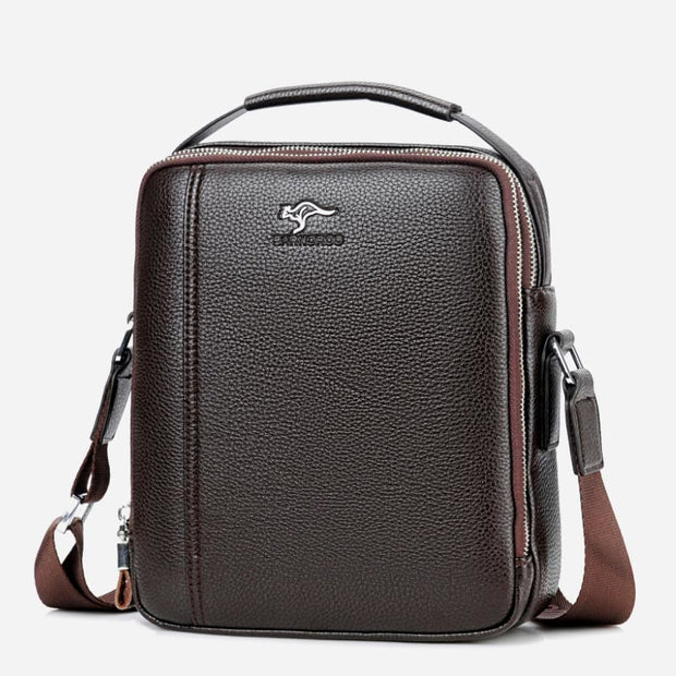 Messenger Bag for Men PU Leather Minimalist Business Crossbody Bag