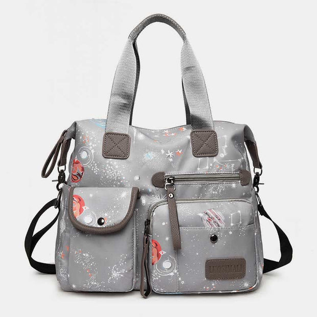 Multi-Pocket Lightweight Tote Handbag for Women Multipurpose Crossbody Shoulder Bag
