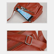 Limited Stock: 3 Zip Crossbody Purse for Women Lightweight Waterproof Leather Shoulder Bag