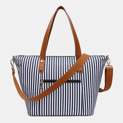 Vintage Stripe Multifunctional Handbag Beach Bag