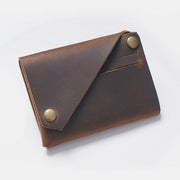 Retro Handmade Genuine Leather Card Holder Front Pocket Wallet Coin Purse