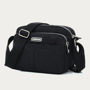 Casual Crossbody Bag For Women Waterproof Triple Layers Nylon Bag