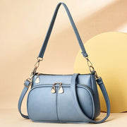 Douple Compartment Underarm Purse For Lady Solid Color Crossbody Bag