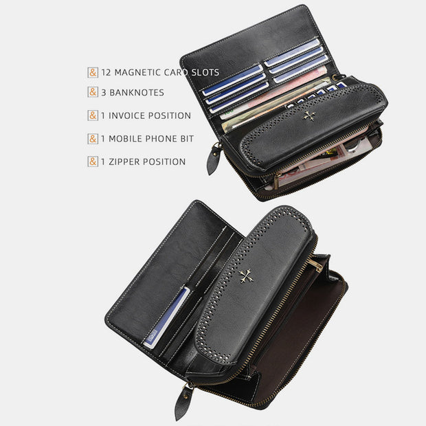Large Capacity Multi-Card Mobile Phone Bag Wallet