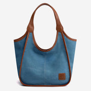 Retro Simplicity Women Shoulder Bag Lightweight Vintage Roomy Canvas Handbag
