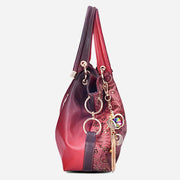Tote Bag for Women Luxury Elegant Floral Printing Peacock Handbag