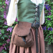 Nordic Medieval Waist Bag For Women Cosplay Flannel Belt Bag