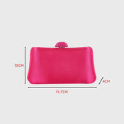 Lmited Stock: Evening Bag For Women Simple Solid Color Clasp Square Clutch