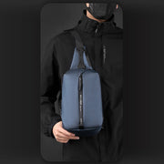 Large Chest Bag For Men Center Open Nylon Crossbody Bag