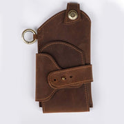 Genuine Leather Men Cell Phone Holster Pouch Phone Bag Belt Holder