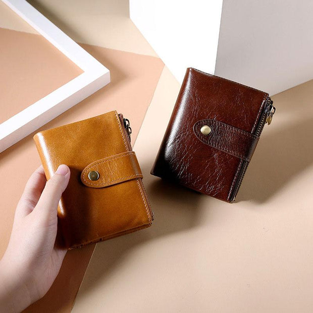 RFID Leather Large-capacity Wallet