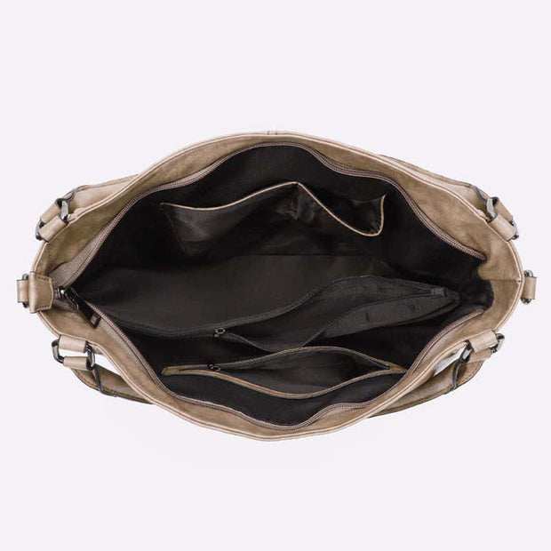 Leather Hobo Handbags for Women Designer Shoulder Purses Crossbody Tote