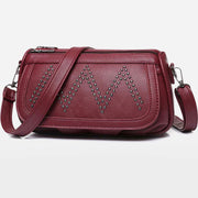 Fashion Rehinestone Shoulder Bag for Women Leather Satchel Crossbody Bag