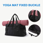 Plain Color Fitness Bag Women Men Crossbody Nylon Duffel Bag