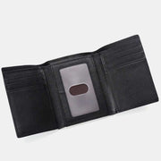 Personalized Wallet for Men Slim Trifold Front Pocket Leather Wallet