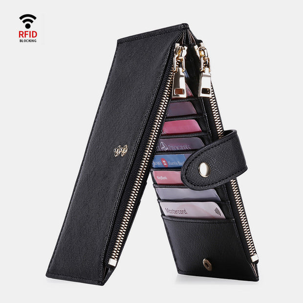 RFID Large Capacity Card Holder Classic Bifold Wallet