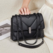 Diamond Chain Bag For Women Genuine Leather Square Underarm Bag