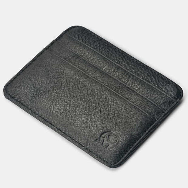 Slim Minimalist Front Pocket Wallet Genuine Leather Card Holder Card Case