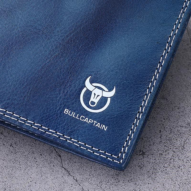 Leather Wallet for Men Slim Bifold Leather Wallet with RFID Blocking