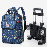 20inch Detachable Rolling Backpack Portable Travel Shopping Daypack