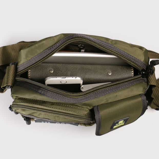 Messenger Bag For Men Multi Pocket Lightweight Oxford Crossbody Bag