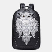 3D Animals Owl Laptop Backpack Designer Waterproof College School Bookbag