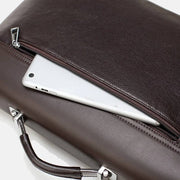Briefcase for Men Business Computer PU Leather Casual Shoulder Bag