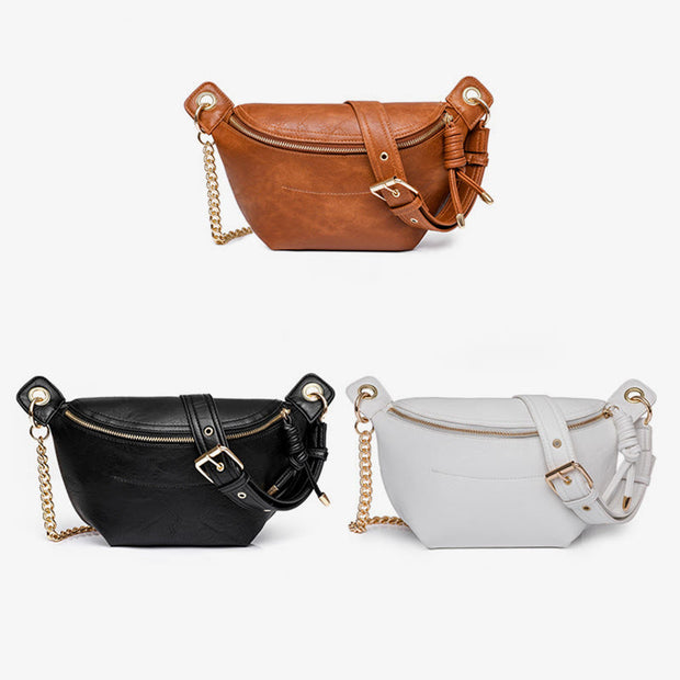 Sling Bag For Women PU Leather Retro Travel Crossbody Bag