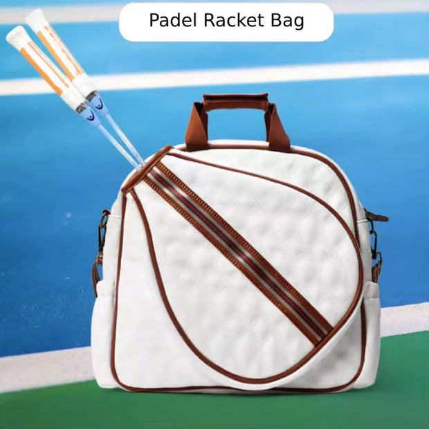 Padel Tennis Racket Bag Minimalist Leather Hand Held Sports Tote