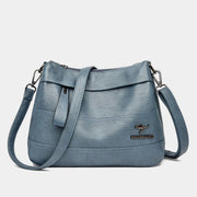 Crossbody Bag For Women Large Capacity Retro PU Leather Shoulder Bag