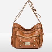 Crossbody Bag for Women Multi-Pocket Vintage Leather Shopping Shoulder Bag