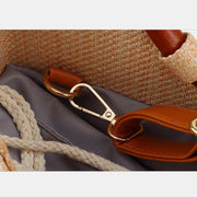 Crossbody Bag for Women Bohemian Travel Beach Straw Shoulder Bag