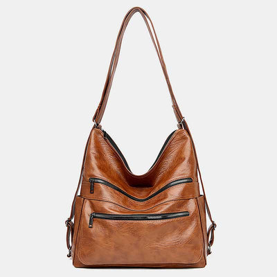 Multifunctional Large Capacity Waterproof Vintage Shoulder Bag Backpack