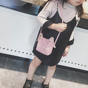 Cute Mini Kitten Crossbody Bag For Kids Small Leather Purse