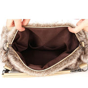 Women's Plush Elegant Shoulder Bag Tote Handbag