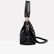Minimalist Tote For Women Solid Color Pebbled Leather Crossbody Bag