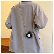 Mini Crossbody Bag For Women With Mirror Funny Cartoon Bag