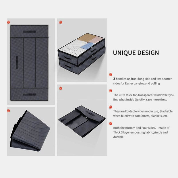 Storage Bag For Home Under-Bed Foldable Dustproof Quilt Storage Box