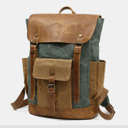 Vintage Canvas Backpack Casual Bookbag for Men Women Laptop Travel Rucksack