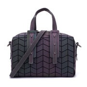 Geometric Purses Handbag Fashion Reflective Tote Bag with Crossbody Strap