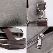 Multi-pocket Canvas Handbag for Women Durable Roomy Shoulder Tote Crossbody Bag